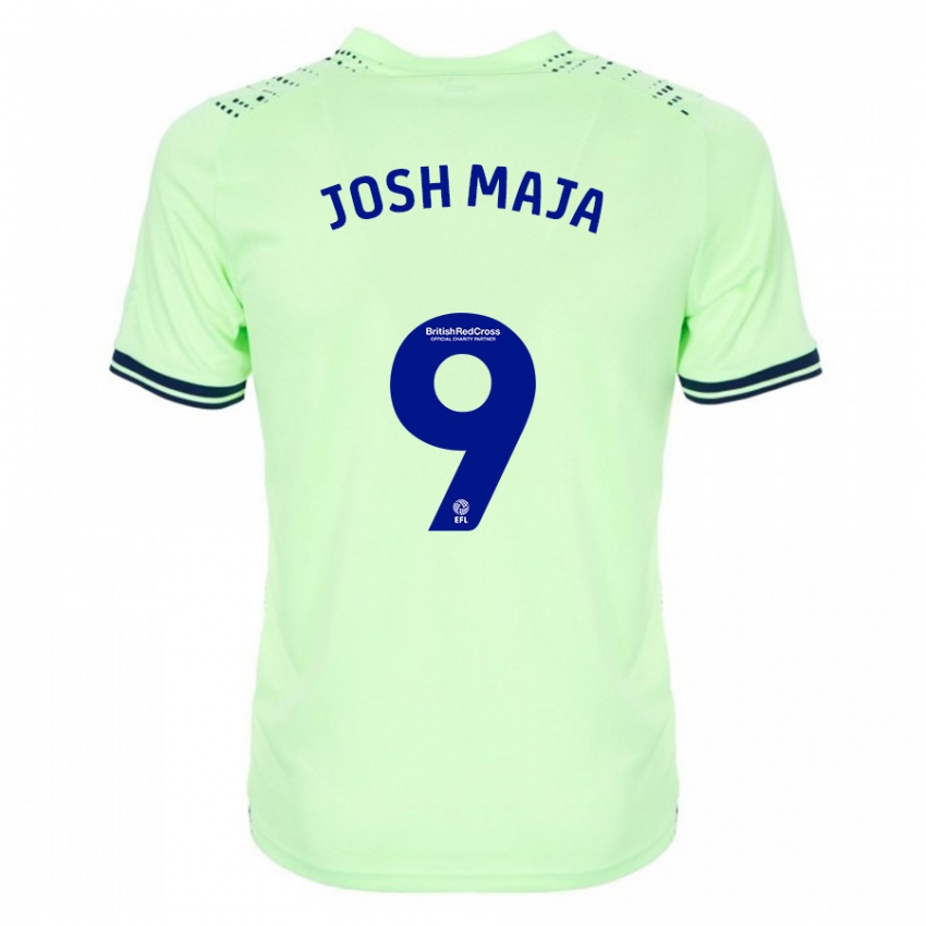 Kvinder Josh Maja #9 Flåde Udebane Spillertrøjer 2023/24 Trøje T-Shirt