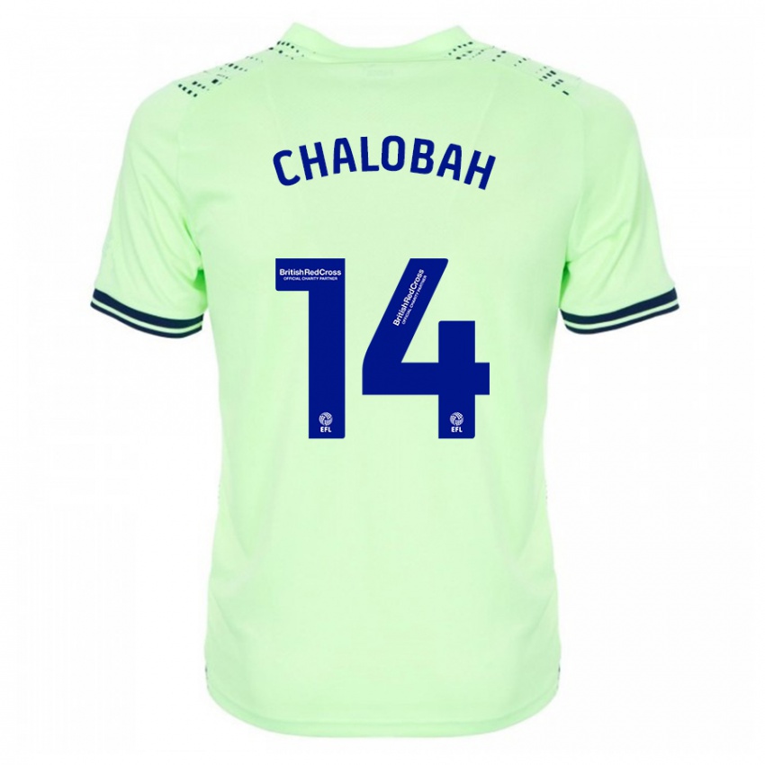 Kvinder Nathaniel Chalobah #14 Flåde Udebane Spillertrøjer 2023/24 Trøje T-Shirt