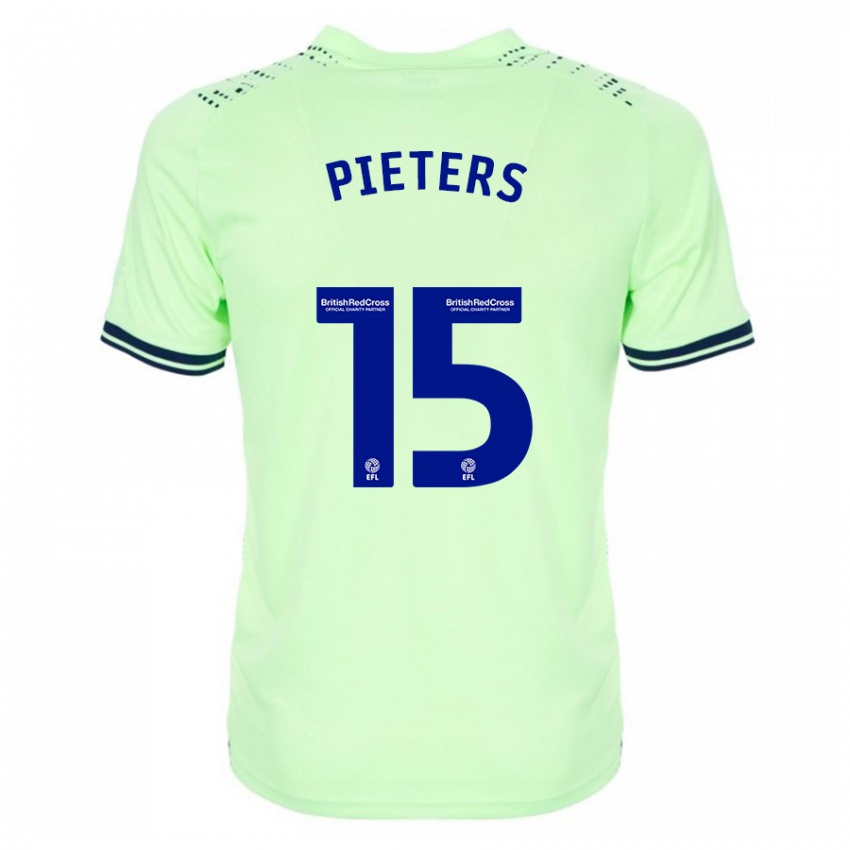 Kvinder Erik Pieters #15 Flåde Udebane Spillertrøjer 2023/24 Trøje T-Shirt
