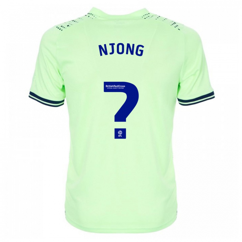 Kvinder Alessandro Njong #0 Flåde Udebane Spillertrøjer 2023/24 Trøje T-Shirt