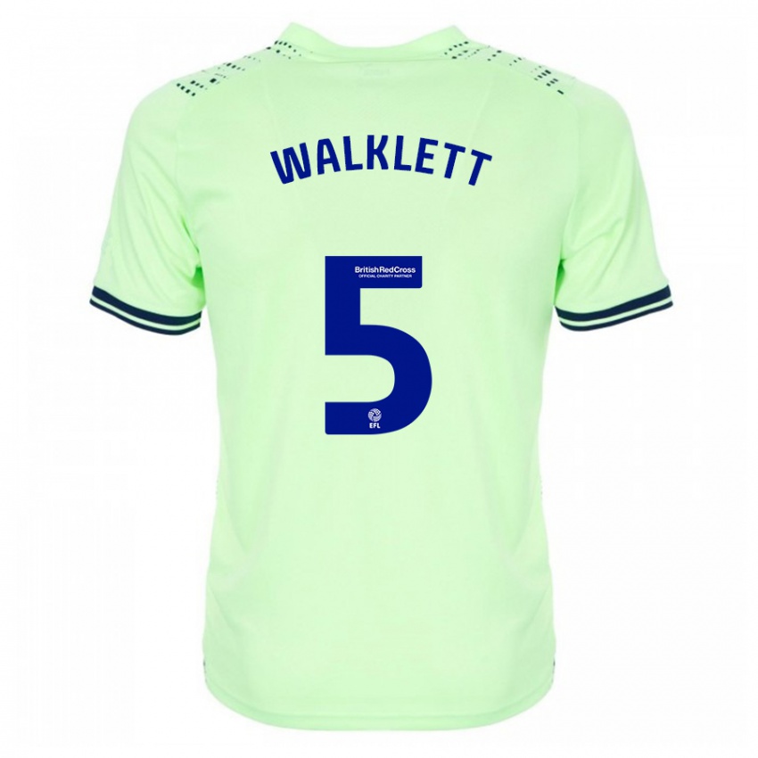 Kvinder Kerry Walklett #5 Flåde Udebane Spillertrøjer 2023/24 Trøje T-Shirt