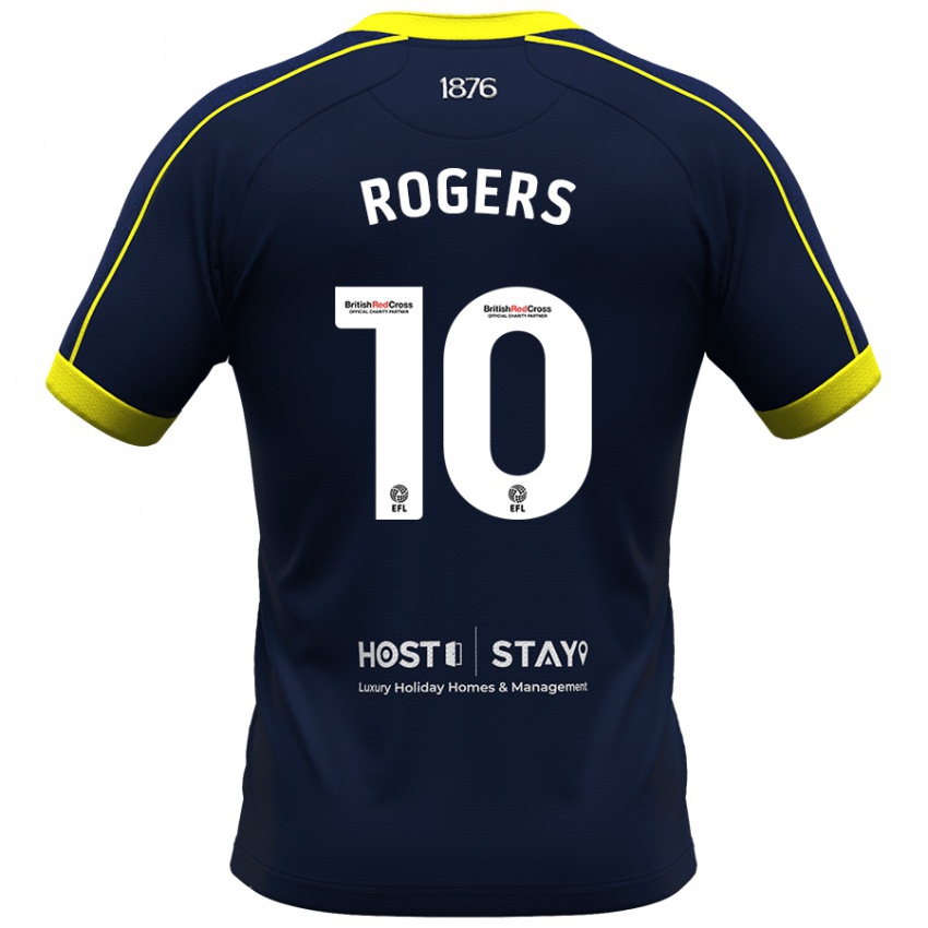 Kvinder Morgan Rogers #10 Flåde Udebane Spillertrøjer 2023/24 Trøje T-Shirt