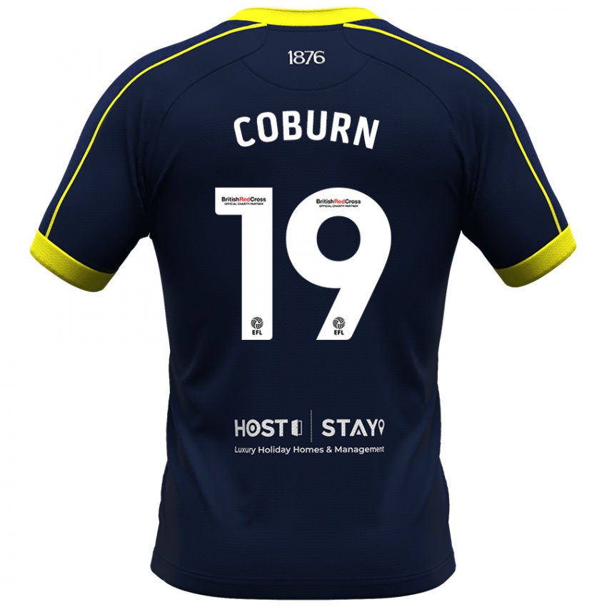 Kvinder Josh Coburn #19 Flåde Udebane Spillertrøjer 2023/24 Trøje T-Shirt
