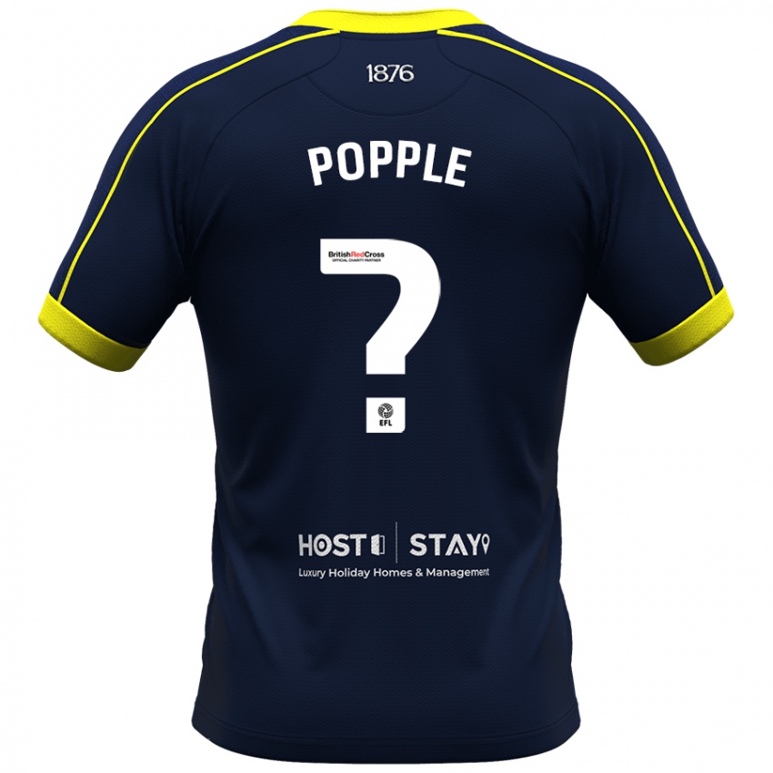 Kvinder Henry Popple #0 Flåde Udebane Spillertrøjer 2023/24 Trøje T-Shirt