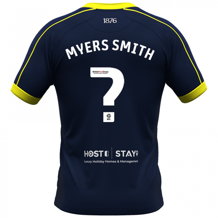 Kvinder Alfie Myers-Smith #0 Flåde Udebane Spillertrøjer 2023/24 Trøje T-Shirt