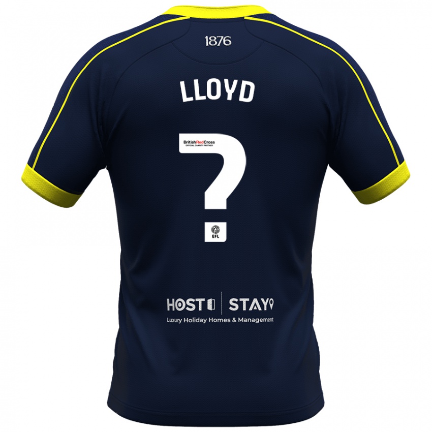 Kvinder Oliver Lloyd #0 Flåde Udebane Spillertrøjer 2023/24 Trøje T-Shirt