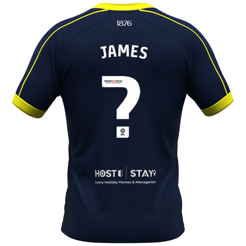 Kvinder Daniel James #0 Flåde Udebane Spillertrøjer 2023/24 Trøje T-Shirt