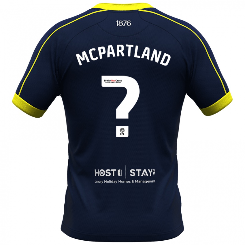 Kvinder Will Mcpartland #0 Flåde Udebane Spillertrøjer 2023/24 Trøje T-Shirt