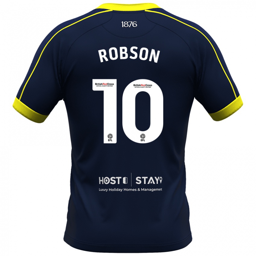 Kvinder Lauren Robson #10 Flåde Udebane Spillertrøjer 2023/24 Trøje T-Shirt