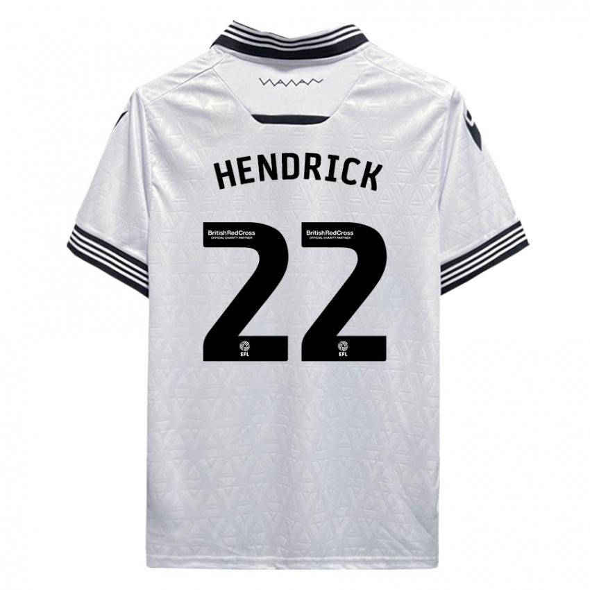 Kvinder Jeff Hendrick #22 Hvid Udebane Spillertrøjer 2023/24 Trøje T-Shirt