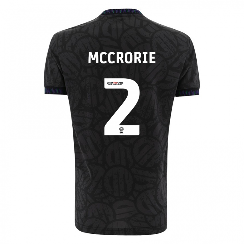 Kvinder Ross Mccrorie #2 Sort Udebane Spillertrøjer 2023/24 Trøje T-Shirt