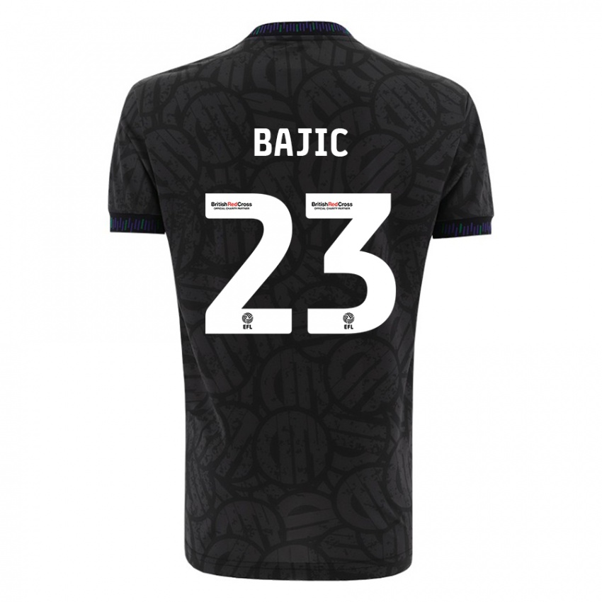 Kvinder Stefan Bajic #23 Sort Udebane Spillertrøjer 2023/24 Trøje T-Shirt