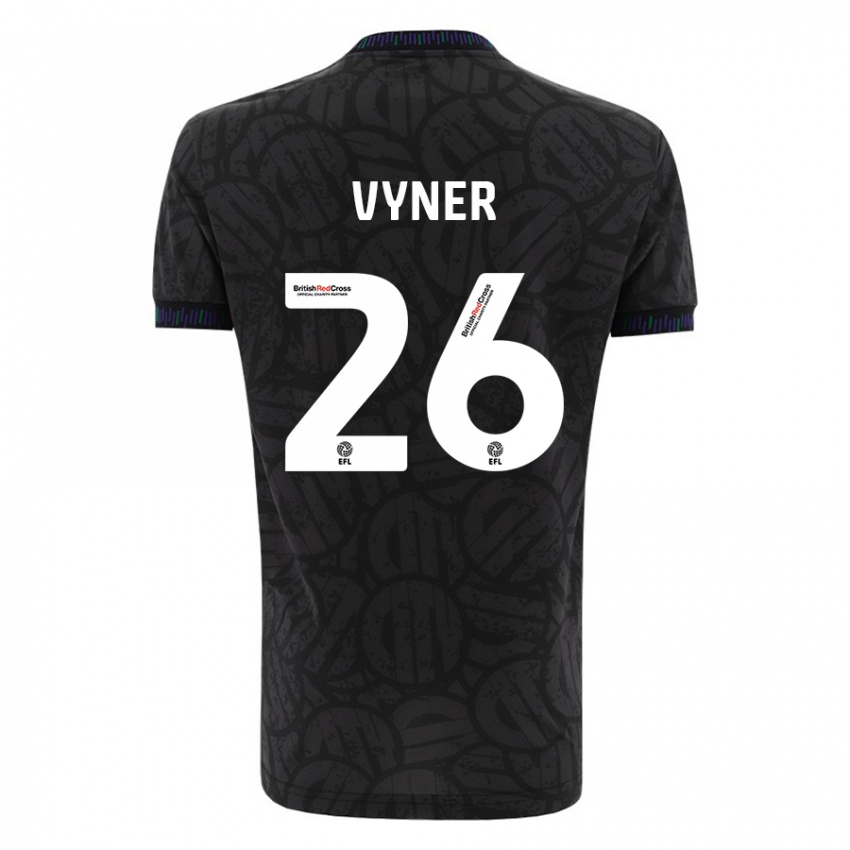 Kvinder Zak Vyner #26 Sort Udebane Spillertrøjer 2023/24 Trøje T-Shirt