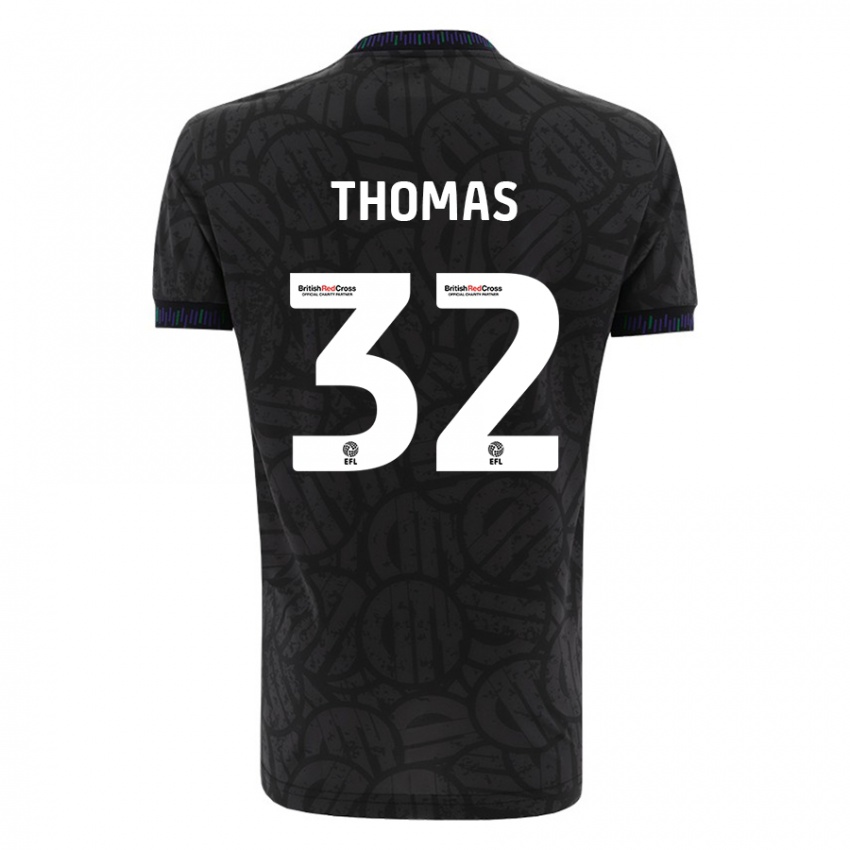 Kvinder Lewis Thomas #32 Sort Udebane Spillertrøjer 2023/24 Trøje T-Shirt