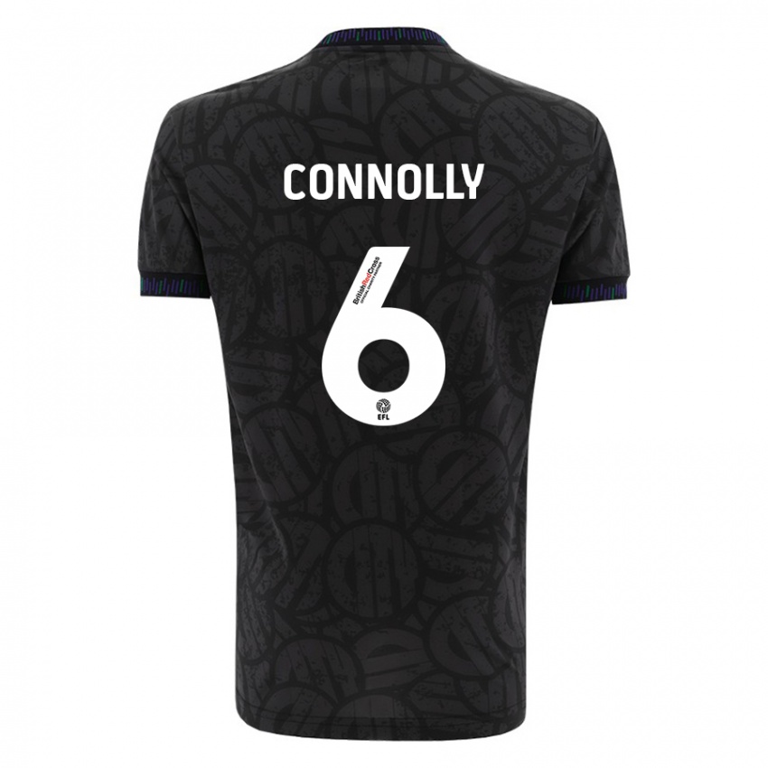 Kvinder Megan Connolly #6 Sort Udebane Spillertrøjer 2023/24 Trøje T-Shirt