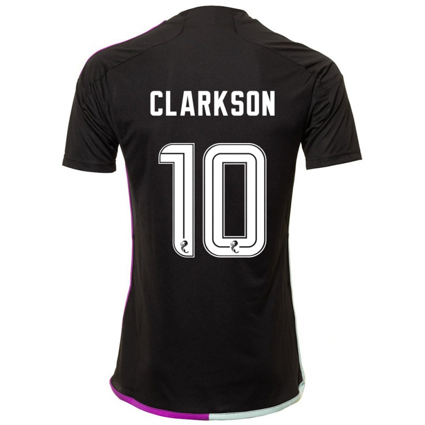 Kvinder Leighton Clarkson #10 Sort Udebane Spillertrøjer 2023/24 Trøje T-Shirt