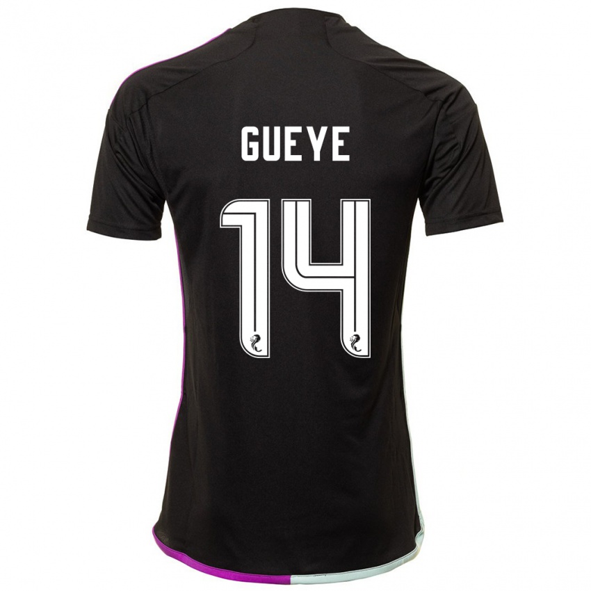 Kvinder Pape Habib Gueye #14 Sort Udebane Spillertrøjer 2023/24 Trøje T-Shirt