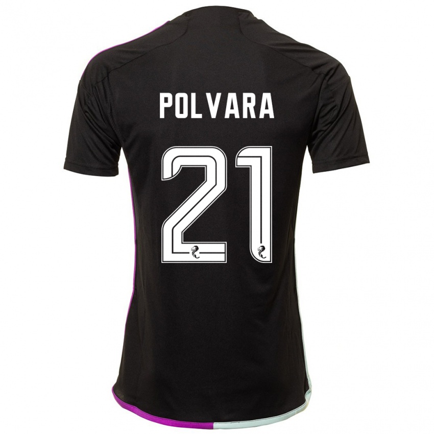 Kvinder Dante Polvara #21 Sort Udebane Spillertrøjer 2023/24 Trøje T-Shirt