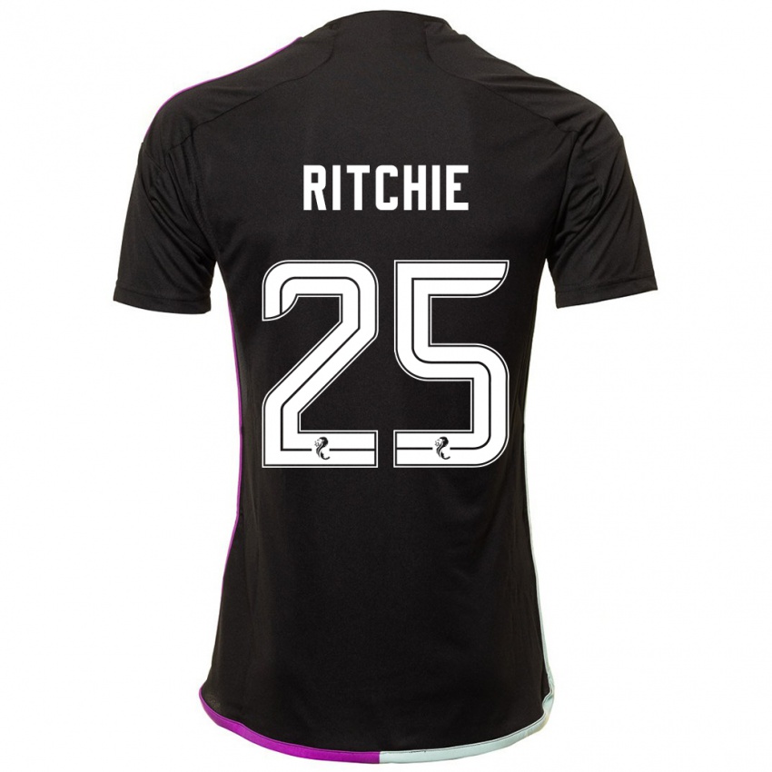 Kvinder Tom Ritchie #25 Sort Udebane Spillertrøjer 2023/24 Trøje T-Shirt