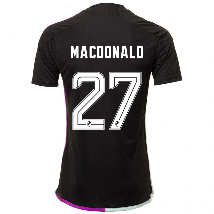 Kvinder Angus Macdonald #27 Sort Udebane Spillertrøjer 2023/24 Trøje T-Shirt