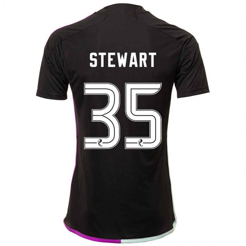Kvinder Alfie Stewart #35 Sort Udebane Spillertrøjer 2023/24 Trøje T-Shirt