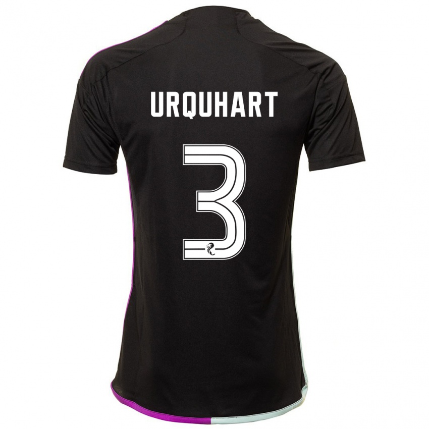 Kvinder Millie Urquhart #3 Sort Udebane Spillertrøjer 2023/24 Trøje T-Shirt