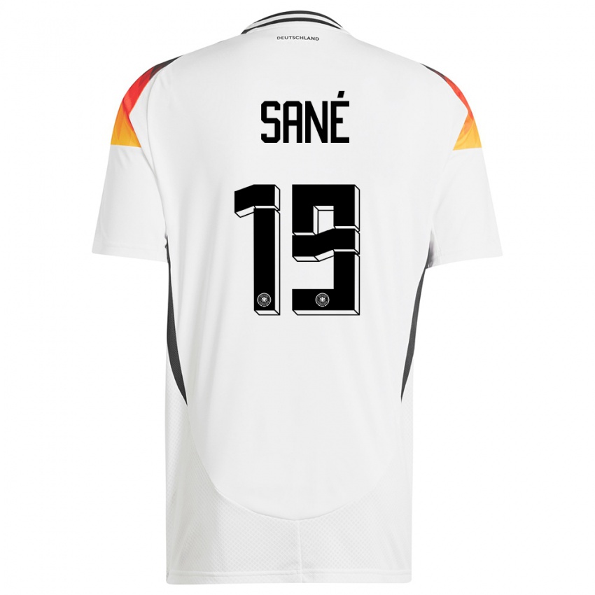 Børn Tyskland Leroy Sane #19 Hvid Hjemmebane Spillertrøjer 24-26 Trøje T-Shirt