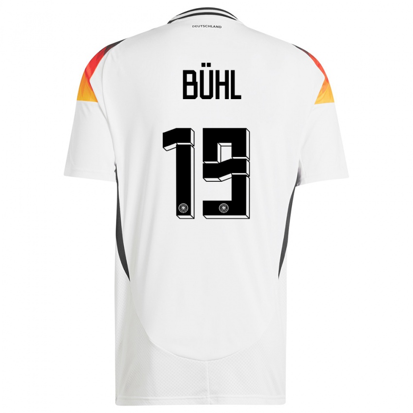 Børn Tyskland Klara Buhl #19 Hvid Hjemmebane Spillertrøjer 24-26 Trøje T-Shirt