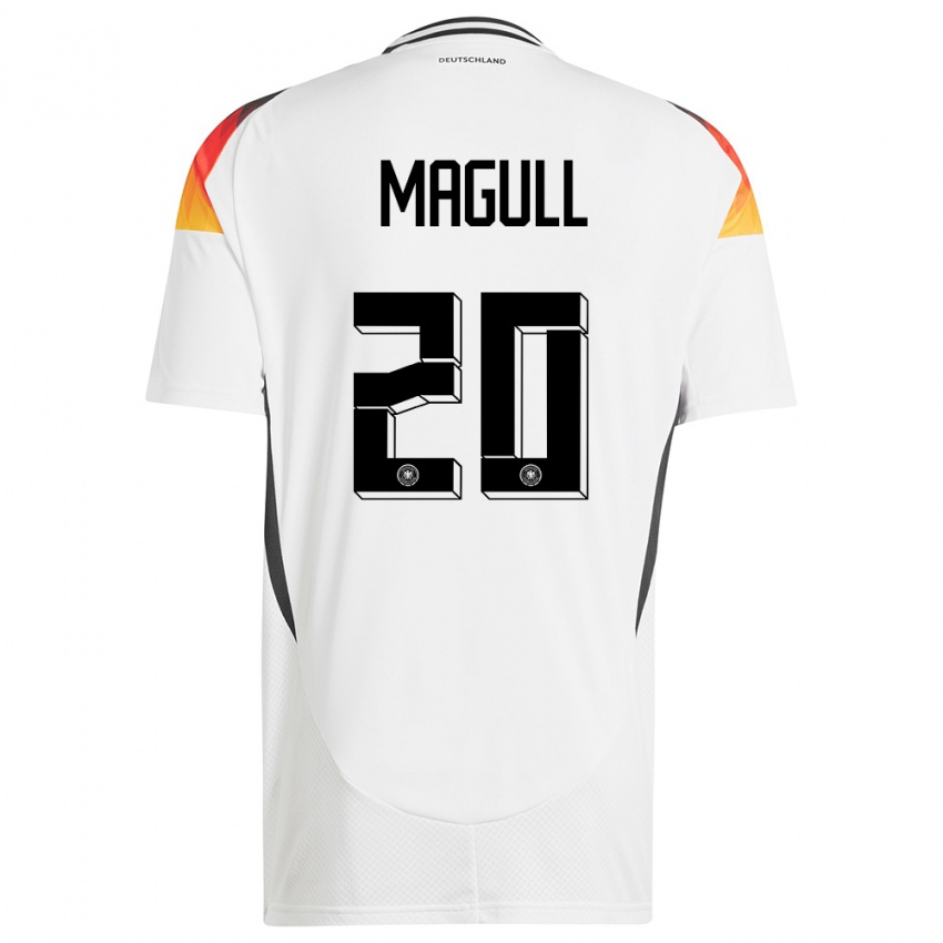 Børn Tyskland Lina Magull #20 Hvid Hjemmebane Spillertrøjer 24-26 Trøje T-Shirt