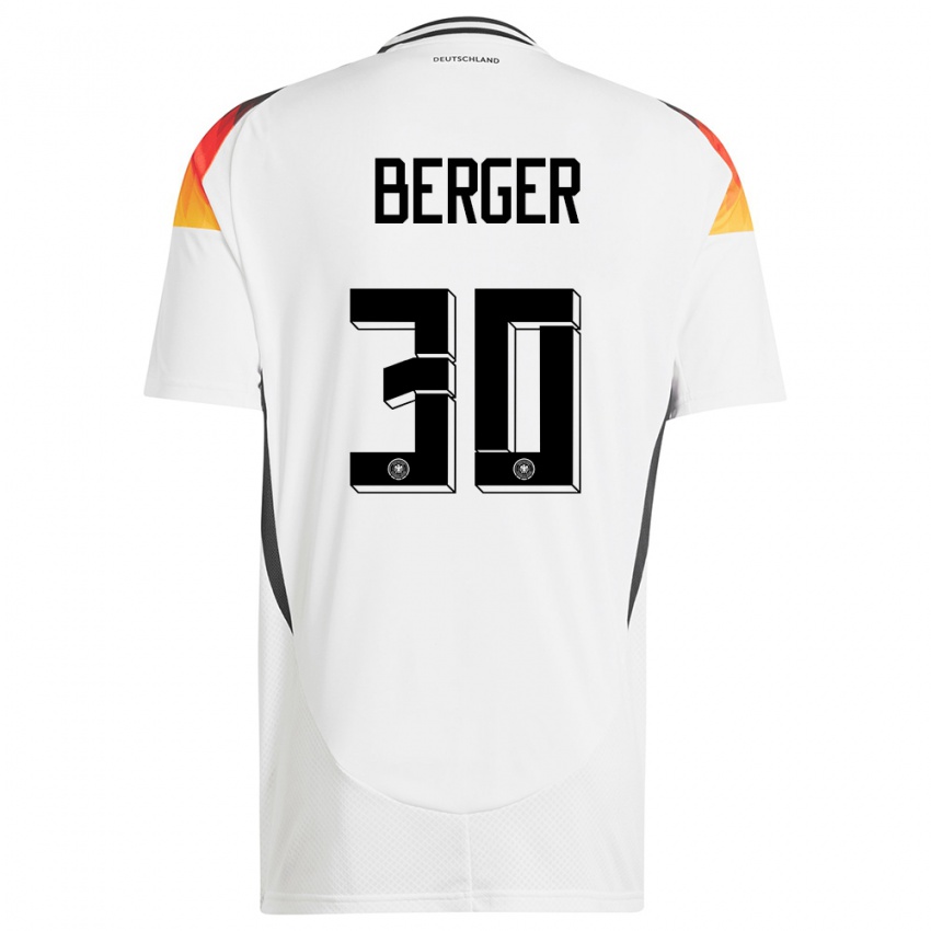 Børn Tyskland Ann Katrin Berger #30 Hvid Hjemmebane Spillertrøjer 24-26 Trøje T-Shirt