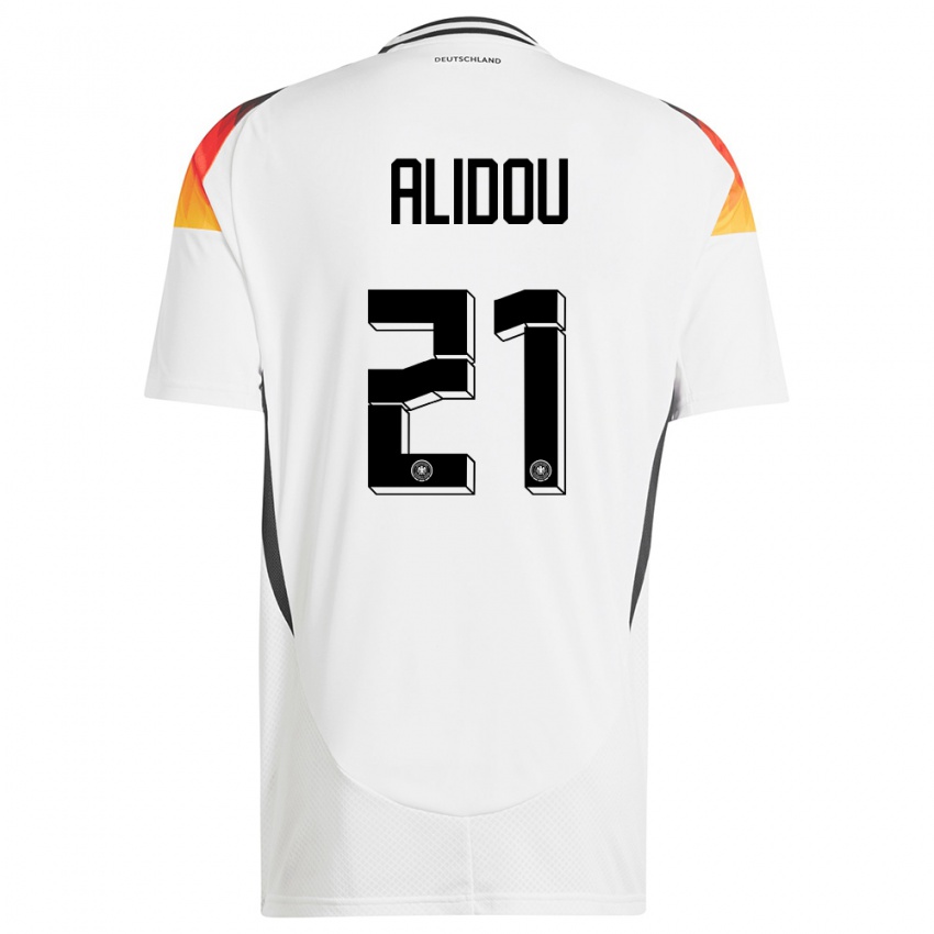 Børn Tyskland Faride Alidou #21 Hvid Hjemmebane Spillertrøjer 24-26 Trøje T-Shirt