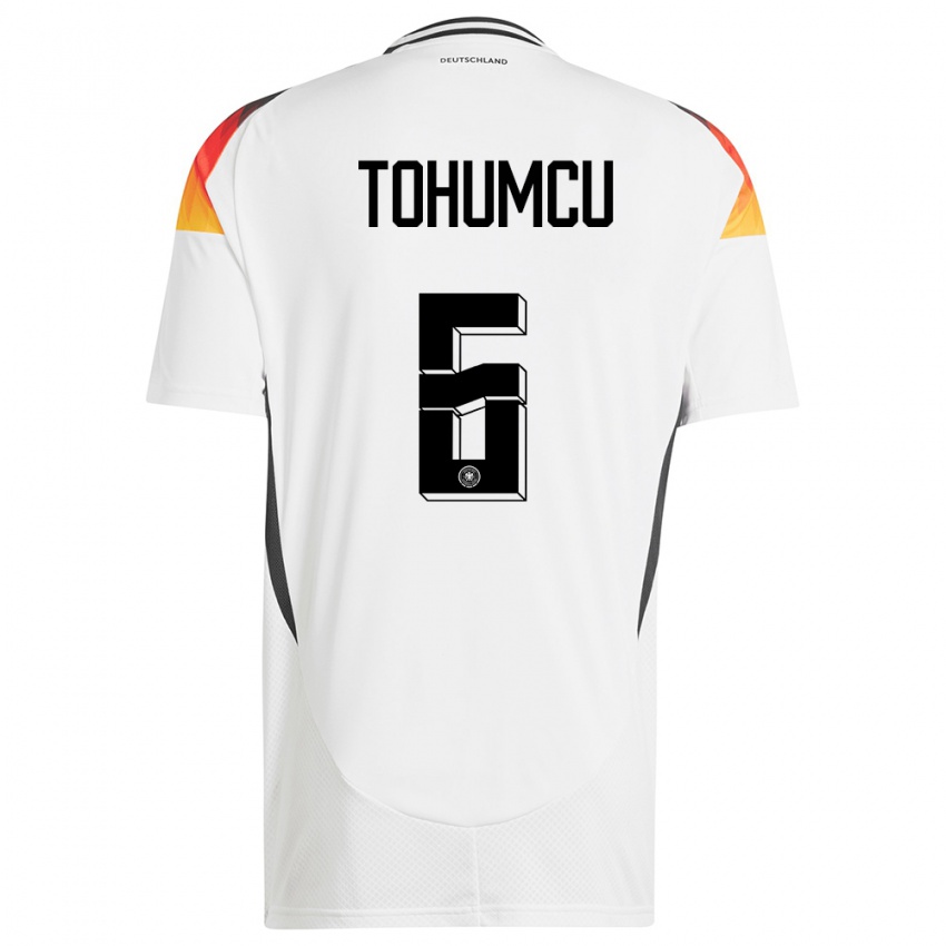 Børn Tyskland Umut Tohumcu #6 Hvid Hjemmebane Spillertrøjer 24-26 Trøje T-Shirt