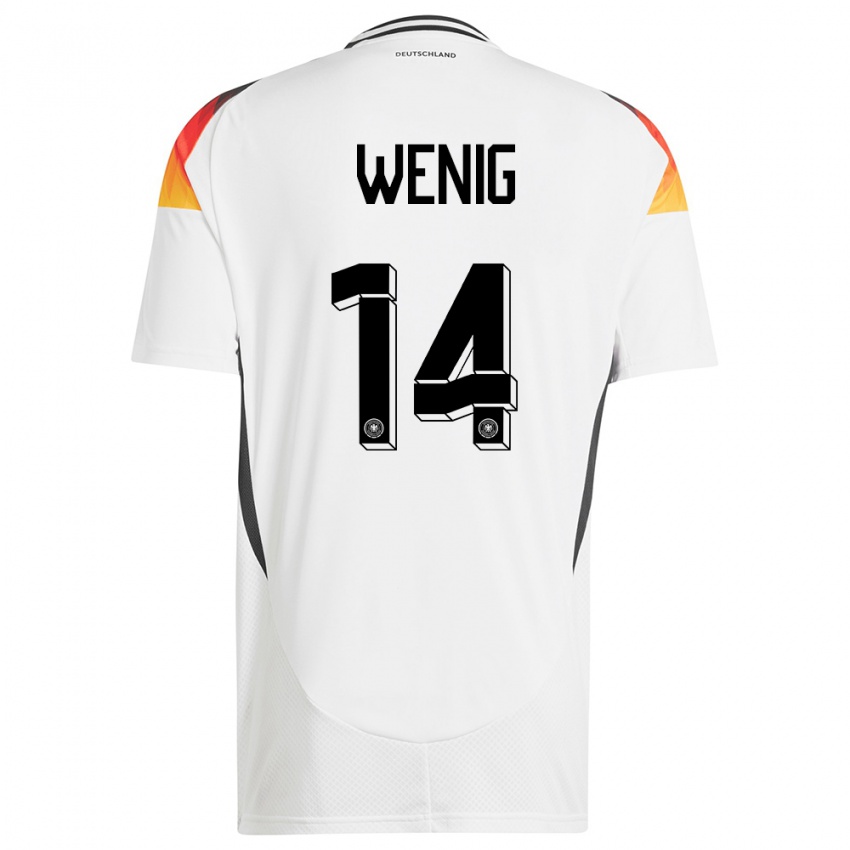 Børn Tyskland Marcel Wenig #14 Hvid Hjemmebane Spillertrøjer 24-26 Trøje T-Shirt