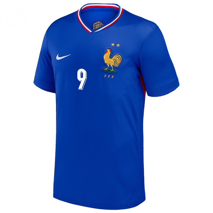 Børn Frankrig Lindsey Thomas #9 Blå Hjemmebane Spillertrøjer 24-26 Trøje T-Shirt