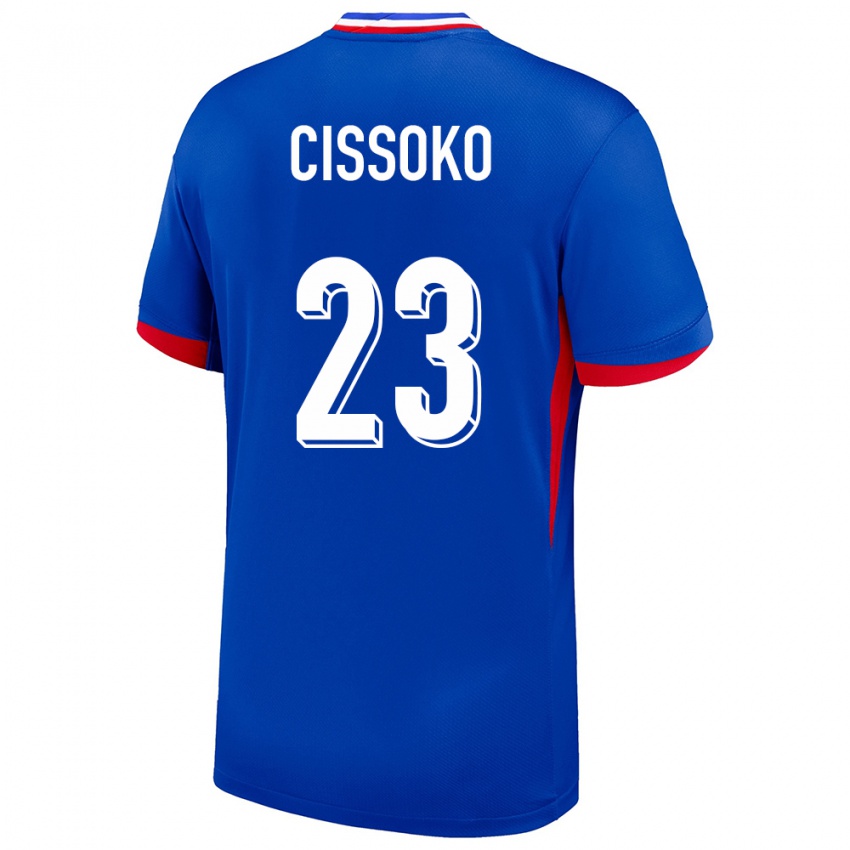 Børn Frankrig Hawa Cissoko #23 Blå Hjemmebane Spillertrøjer 24-26 Trøje T-Shirt