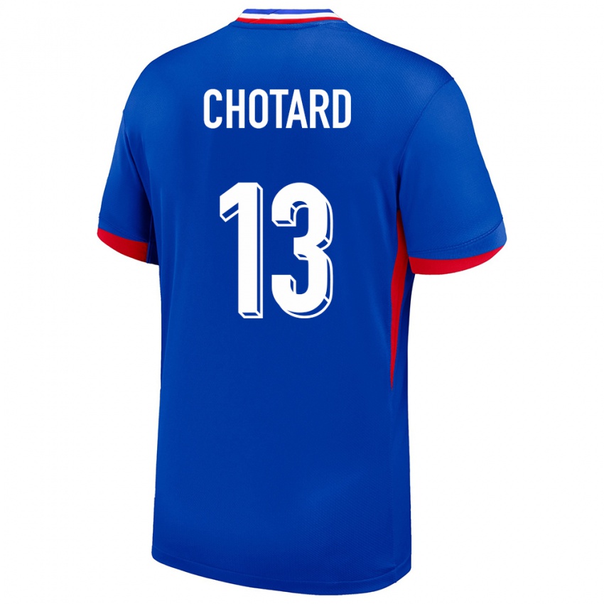 Børn Frankrig Joris Chotard #13 Blå Hjemmebane Spillertrøjer 24-26 Trøje T-Shirt
