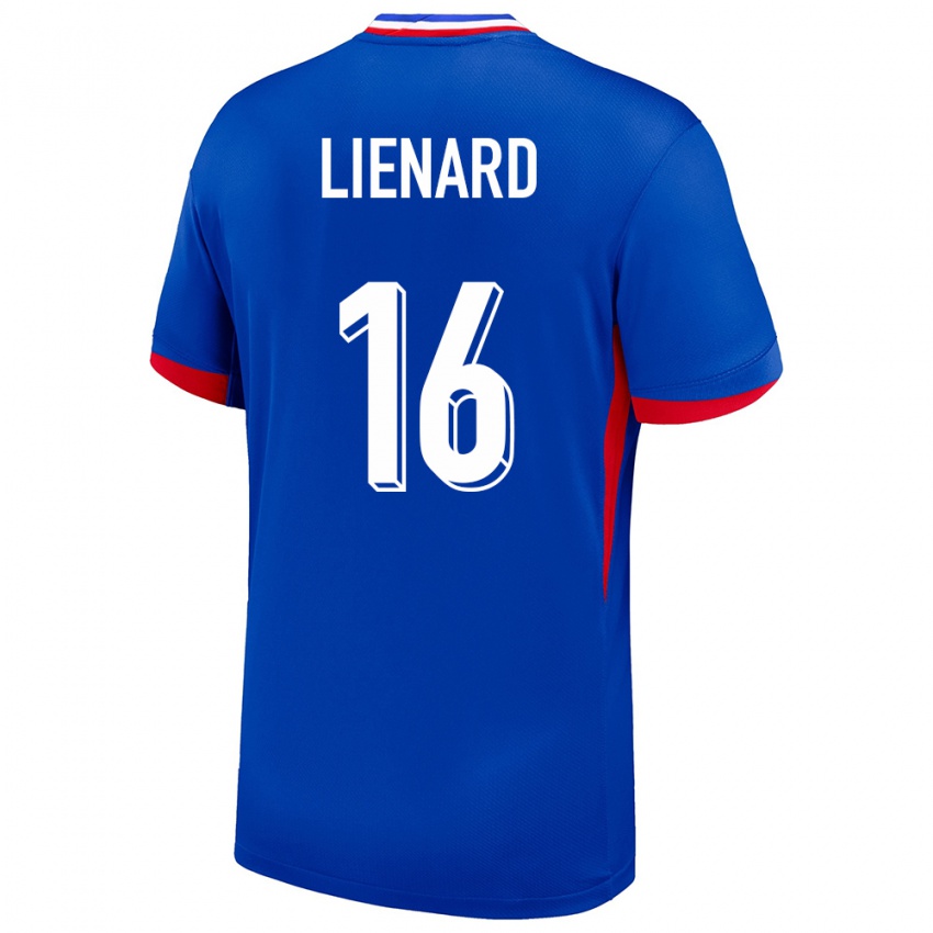 Børn Frankrig Yann Lienard #16 Blå Hjemmebane Spillertrøjer 24-26 Trøje T-Shirt