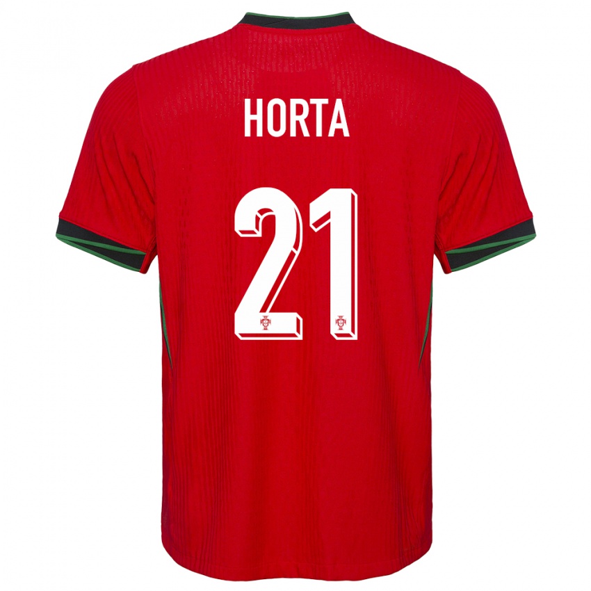 Børn Portugal Ricardo Horta #21 Rød Hjemmebane Spillertrøjer 24-26 Trøje T-Shirt