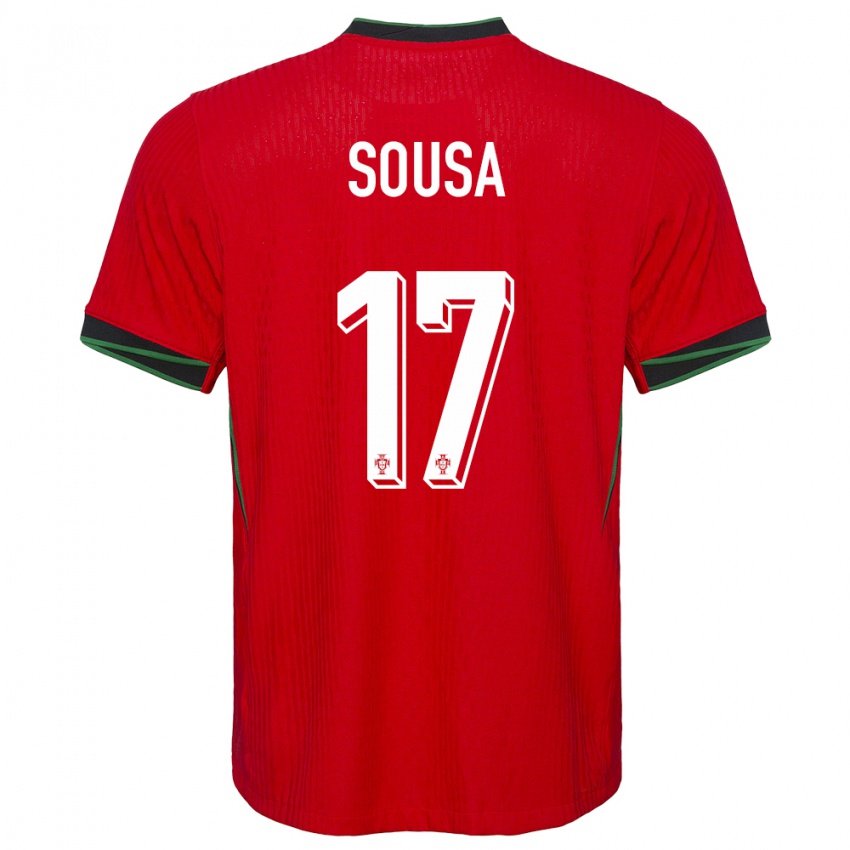 Børn Portugal Vasco Sousa #17 Rød Hjemmebane Spillertrøjer 24-26 Trøje T-Shirt