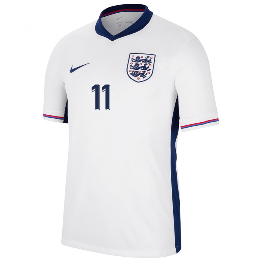 Børn England Omari Forson #11 Hvid Hjemmebane Spillertrøjer 24-26 Trøje T-Shirt