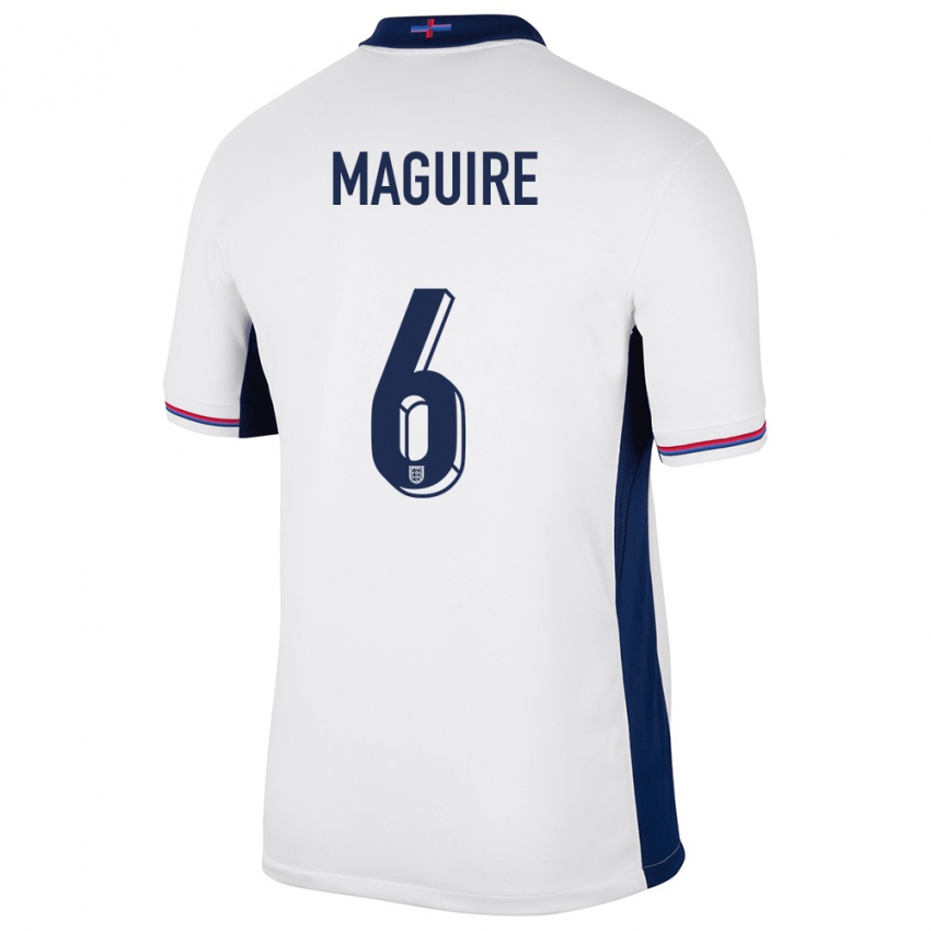 Børn England Harry Maguire #6 Hvid Hjemmebane Spillertrøjer 24-26 Trøje T-Shirt