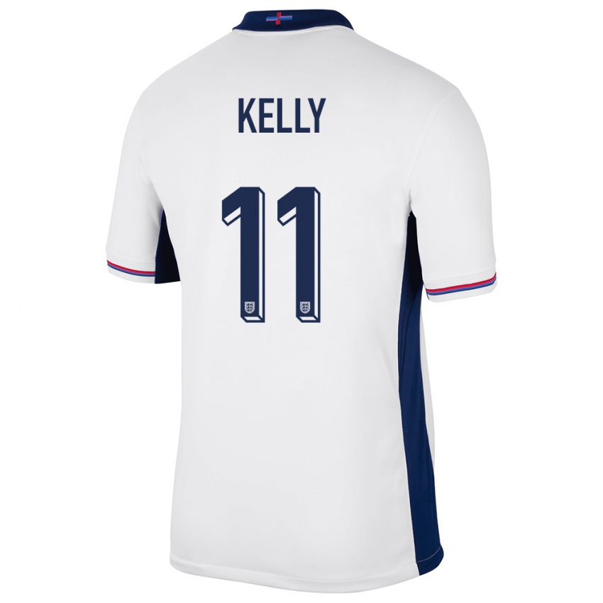 Børn England Chloe Kelly #11 Hvid Hjemmebane Spillertrøjer 24-26 Trøje T-Shirt