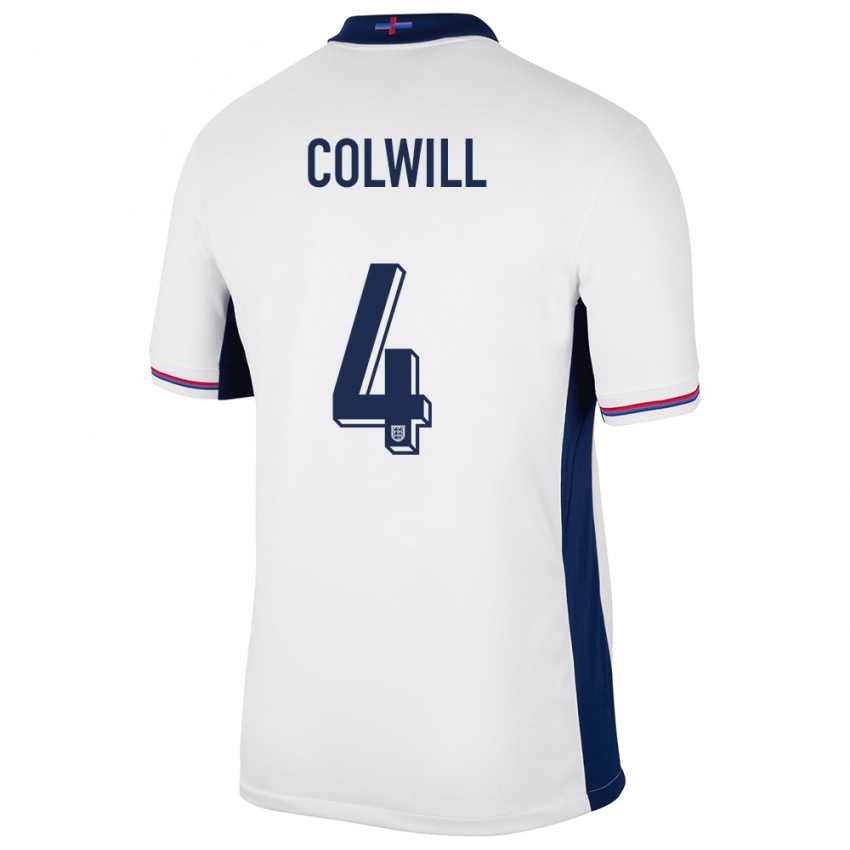 Børn England Levi Colwill #4 Hvid Hjemmebane Spillertrøjer 24-26 Trøje T-Shirt