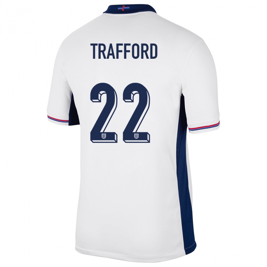 Børn England James Trafford #22 Hvid Hjemmebane Spillertrøjer 24-26 Trøje T-Shirt