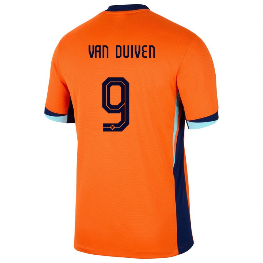 Børn Holland Jason Van Duiven #9 Orange Hjemmebane Spillertrøjer 24-26 Trøje T-Shirt