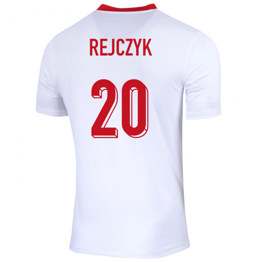 Børn Polen Filip Rejczyk #20 Hvid Hjemmebane Spillertrøjer 24-26 Trøje T-Shirt