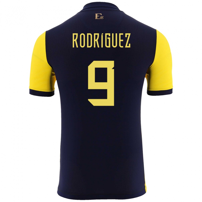 Børn Ecuador Ingrid Rodriguez #9 Gul Hjemmebane Spillertrøjer 24-26 Trøje T-Shirt