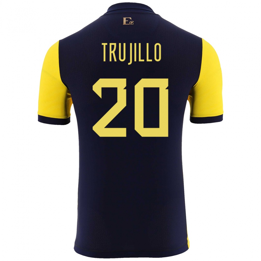 Børn Ecuador Isabel Trujillo #20 Gul Hjemmebane Spillertrøjer 24-26 Trøje T-Shirt
