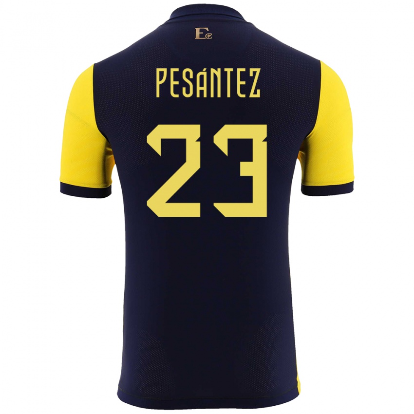 Børn Ecuador Danna Pesantez #23 Gul Hjemmebane Spillertrøjer 24-26 Trøje T-Shirt