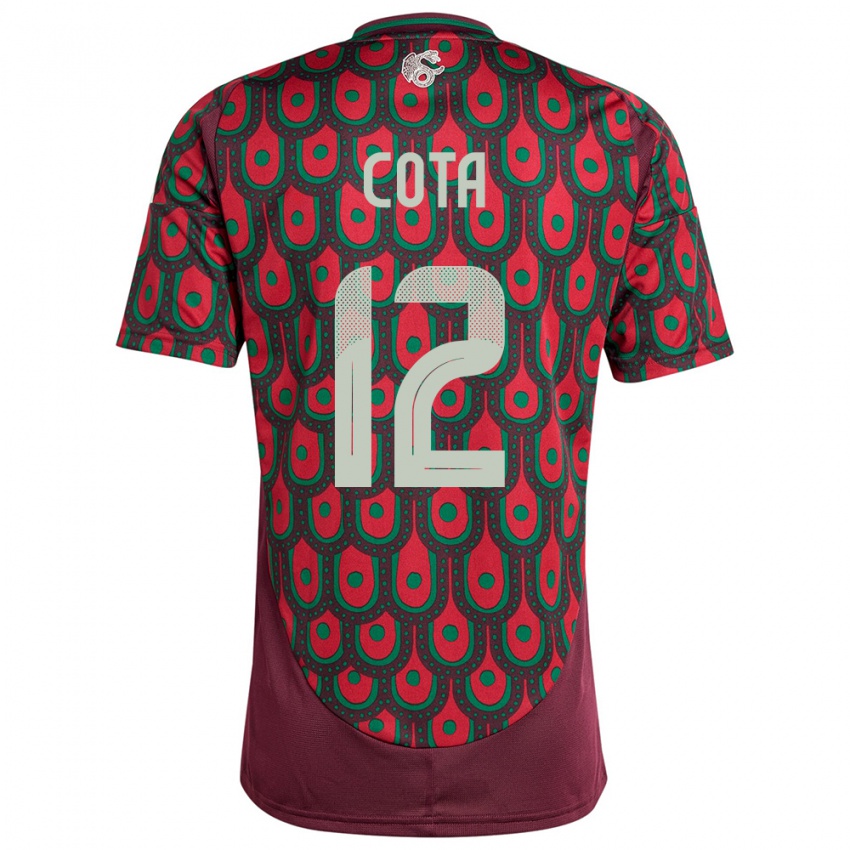 Børn Mexico Rodolfo Cota #12 Rødbrun Hjemmebane Spillertrøjer 24-26 Trøje T-Shirt